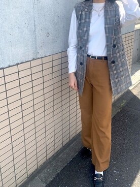 「stradivarius（ストラディバリウス）のアイテム（ジャケット/アウター）」を使った、いねさんさん（レディース・161cm）の春コーディネート