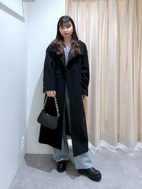 「FREE'S MART（フリーズマート）のアイテム（ステンカラーコート）」を使った、tomoさん（レディース・161cm）の秋コーディネート