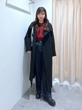 「FREE'S MART（フリーズマート）のアイテム（ステンカラーコート）」を使った、tomoさん（レディース・161cm）の秋コーディネート