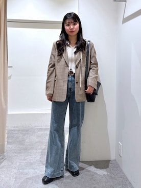 「FREE'S MART（フリーズマート）のアイテム（ローファー）」を使った、tomoさん（レディース・161cm）の冬コーディネート