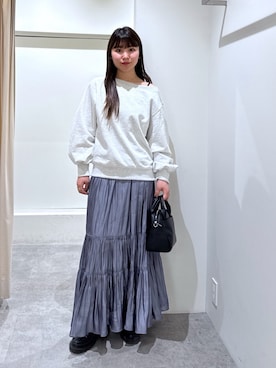 「FREE'S MART（フリーズマート）のアイテム（スウェット）」を使った、tomoさん（レディース・161cm）の春コーディネート