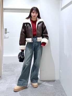 「FREE'S MART（フリーズマート）のアイテム（その他アウター）」を使った、tomoさん（レディース・161cm）の冬コーディネート
