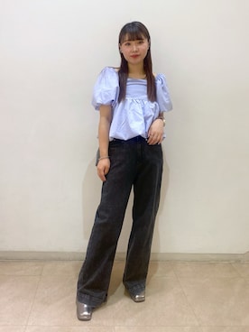 「FREE'S MART（フリーズマート）のアイテム（バレエシューズ）」を使った、tomoさん（レディース・161cm）の夏コーディネート