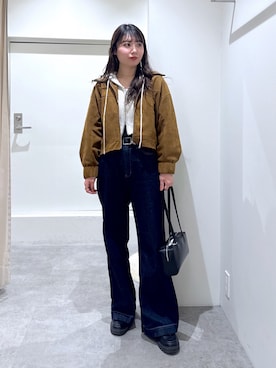 「FREE'S MART（フリーズマート）のアイテム（ブルゾン）」を使った、tomoさん（レディース・161cm）の冬コーディネート