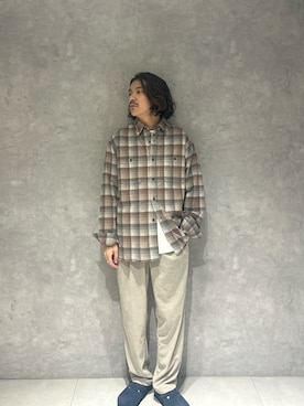 「アイテム（サンダル）」を使った、つーさん（メンズ・174cm）の秋コーディネート