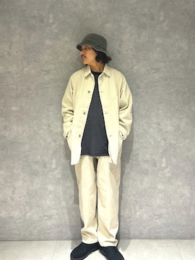 「アイテム（カバーオール）」を使った、つーさん（メンズ・174cm）の秋コーディネート