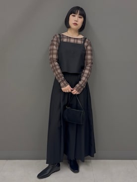 「KBF（ケイビーエフ）のアイテム（ジャケット/アウター）」を使った、まこぴさん（レディース・161cm）の秋コーディネート