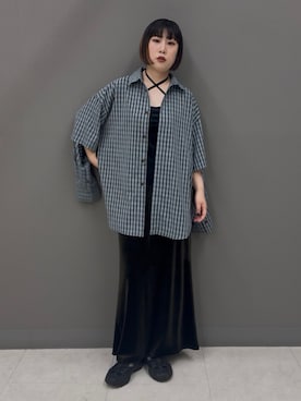 「アイテム（セットアップ）」を使った、まこぴさん（レディース・161cm）の夏コーディネート