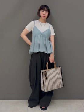 「KBF（ケイビーエフ）のアイテム（アクセサリー）」を使った、まこぴさん（レディース・161cm）の夏コーディネート