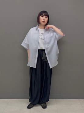 「KBF（ケイビーエフ）のアイテム（シューズ）」を使った、まこぴさん（レディース・161cm）の春コーディネート