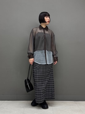 「KBF（ケイビーエフ）のアイテム（キャミソール）」を使った、まこぴさん（レディース・161cm）の秋コーディネート