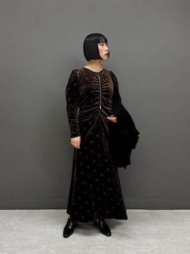 「KBF（ケイビーエフ）のアイテム」を使った、まこぴさん（レディース・162cm）の冬コーディネート