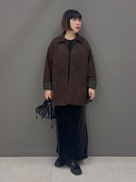 「KBF（ケイビーエフ）のアイテム（ハンドバッグ）」を使った、まこぴさん（レディース・161cm）の秋コーディネート