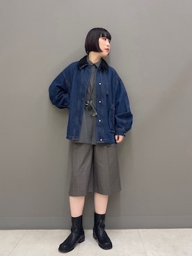 「アイテム（ブルゾン）」を使った、まこぴさん（レディース・162cm）の秋コーディネート
