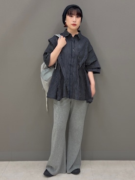 「KBF（ケイビーエフ）のアイテム（帽子）」を使った、まこぴさん（レディース・161cm）の夏コーディネート