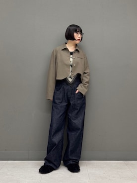 「アイテム（バンダナ/スカーフ）」を使った、まこぴさん（レディース・162cm）の秋コーディネート