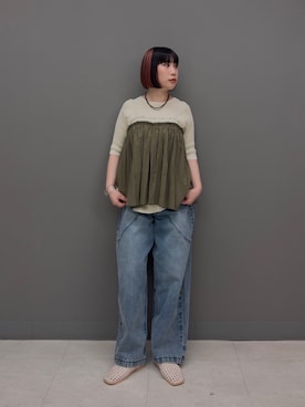 「KBF（ケイビーエフ）のアイテム（シューズ）」を使った、まこぴさん（レディース・161cm）の春コーディネート