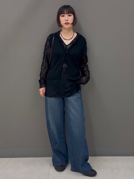 「KBF（ケイビーエフ）のアイテム（パンツ）」を使った、まこぴさん（レディース・161cm）の夏コーディネート