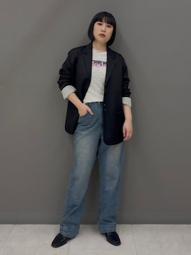 「アイテム（その他アウター）」を使った、まこぴさん（レディース・161cm）の秋コーディネート