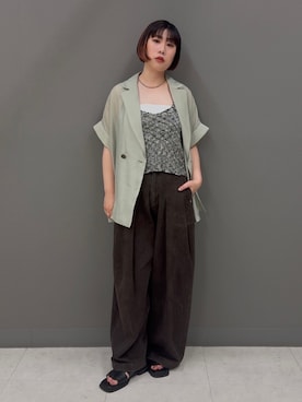 「KBF（ケイビーエフ）のアイテム（アクセサリー）」を使った、まこぴさん（レディース・161cm）の夏コーディネート