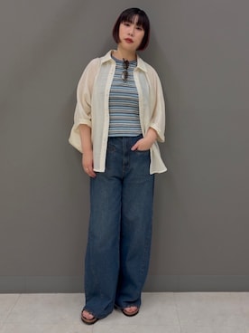 まこぴさん（レディース・161cm）の夏コーディネート