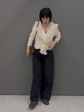 「KBF（ケイビーエフ）のアイテム（バッグ）」を使った、まこぴさん（レディース・161cm）の夏コーディネート