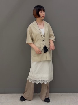 まこぴさん(レディース・161cm)の夏コーディネート