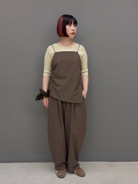 「KBF（ケイビーエフ）のアイテム（シューズ）」を使った、まこぴさん（レディース・161cm）の春コーディネート