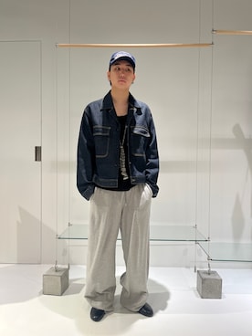 「Toironier（トワロニエ）のアイテム（デニムジャケット、ブルー系）」を使った、gdn_taiyoさん（メンズ・174cm）の夏コーディネート