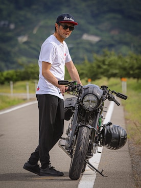 「アイテム（スウェットパンツ）」を使った、KOHEI さん（メンズ・180cm・40代）の夏コーディネート