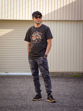 「Danner（ダナー）のアイテム」を使った、KOHEI さん（メンズ・180cm）の夏コーディネート