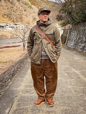 「RED WING（レッドウィング）のアイテム」を使った、KOHEI さん（メンズ・180cm）の冬コーディネート