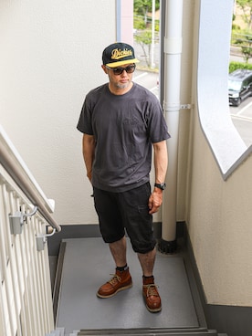 「アイテム（ブーツ）」を使った、KOHEI さん（メンズ・180cm）の夏コーディネート