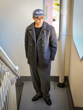 「schott(ショット)のアイテム」を使った、KOHEI さん(メンズ・180cm)の冬コーディネート