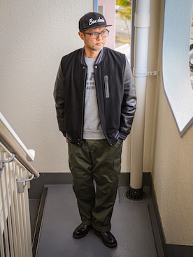 「BEN DAVIS（ベンデイビス）のアイテム」を使った、KOHEI さん（メンズ・180cm）の冬コーディネート