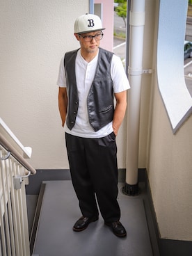 「Schott(ショット)のアイテム(トップス)」を使った、KOHEI さん(メンズ・180cm)の秋コーディネート