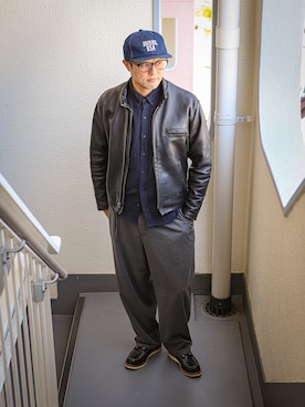 「schott（ショット）のアイテム」を使った、KOHEI さん（メンズ・180cm）の春コーディネート