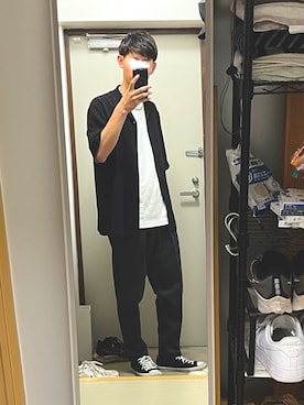 「アイテム（ローファー）」を使った、kosei535489さん（メンズ・178cm）の夏コーディネート