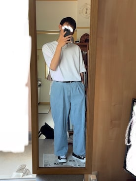 「ユニクロU」｜「アイテム（アクセサリー）」を使った、kosei535489さん（メンズ・178cm）の春コーディネート
