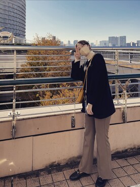 「SVEC（シュベック）のアイテム（ショルダーバッグ）」を使った、ぱちさん（レディース・170cm）の秋コーディネート