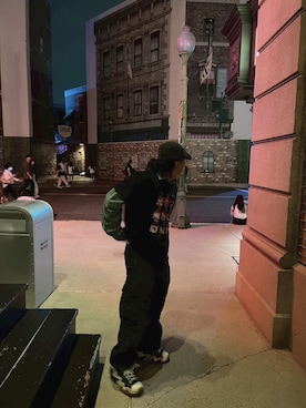 「アイテム（ハンチング/ベレー帽）」を使った、をさん（メンズ・170cm）の秋コーディネート