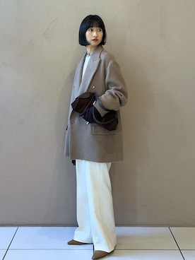 「アイテム（手袋）」を使った、fukaさん（レディース・165cm）の冬コーディネート