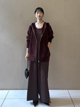 「アイテム（オールインワン・サロペット）」を使った、fukaさん（レディース・165cm）の秋コーディネート