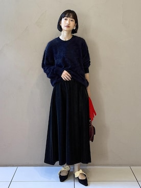 「アイテム（手袋）」を使った、fukaさん（レディース・165cm）の冬コーディネート