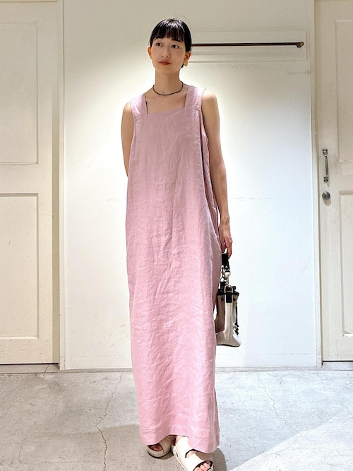 リネンツイルスクエアーネックジャンパースカート（ジャンパースカート