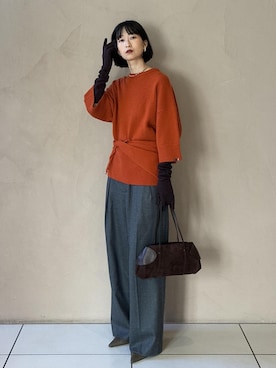 「アイテム（財布/小物）」を使った、fukaさん（レディース・165cm）の冬コーディネート