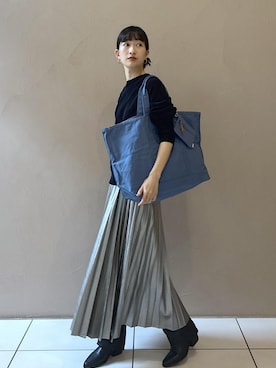 「アイテム（スカート）」を使った、fukaさん（レディース・165cm・30代）の秋コーディネート