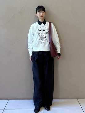 「SALON adam et rope'（サロン アダム エ ロペ）のアイテム（シャツ/ブラウス）」を使った、fukaさん（レディース・165cm）の夏コーディネート