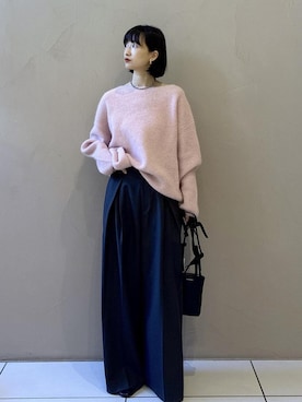 「アイテム（スラックス）」を使った、fukaさん（レディース・165cm・30代）の冬コーディネート