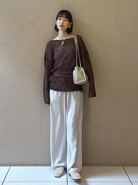 「アイテム（財布/小物）」を使った、fukaさん（レディース・165cm）の春コーディネート